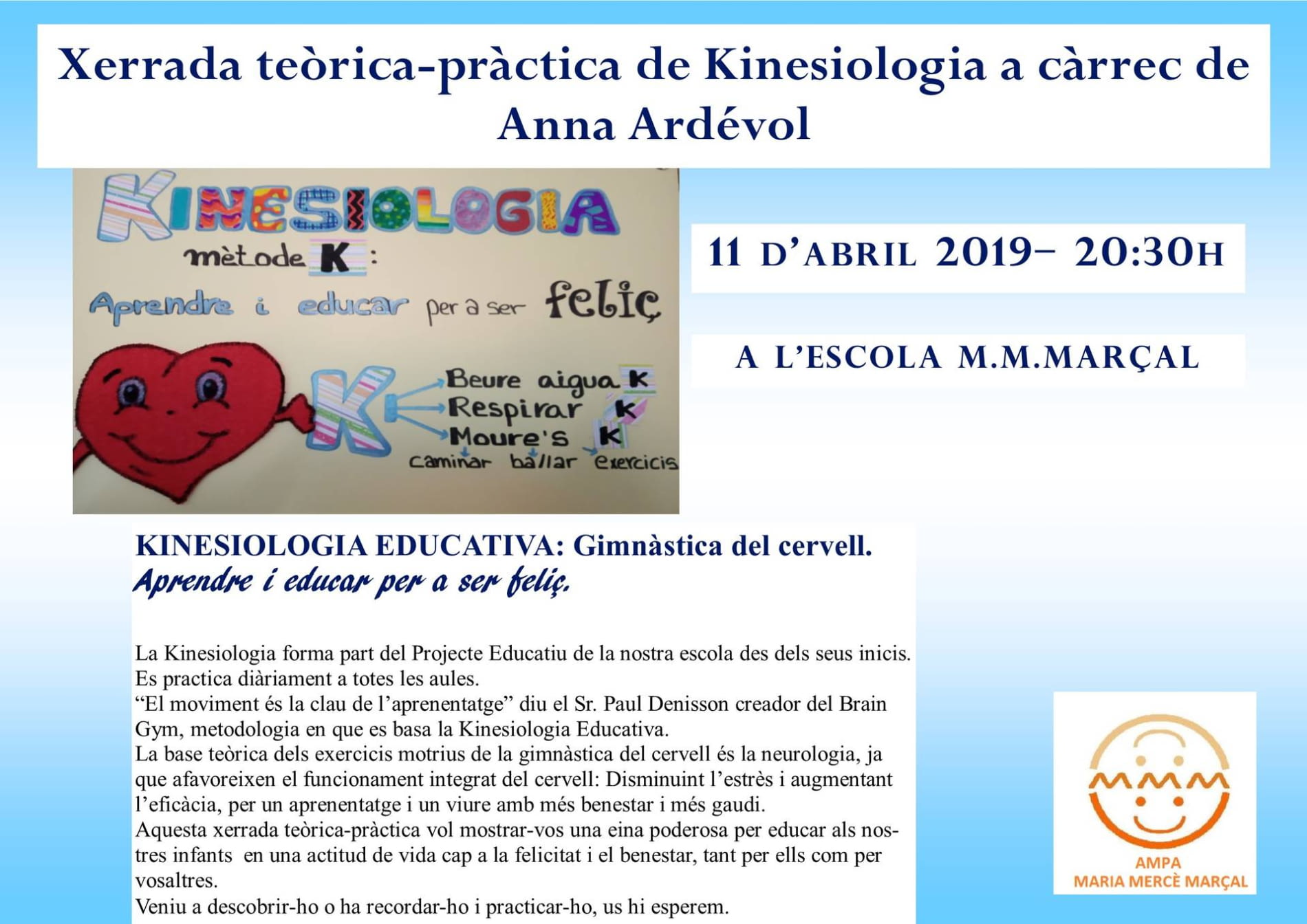 XERRADA TEÒRICA-PRÀCTICA DE KINESIOLOGIA A CÀRREC D'ANNA ARDÉVOL